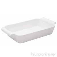Oxford C04F Professional Porcelain Roaster/Baking Dish with Handle  Large  White - B01MTZ40UX